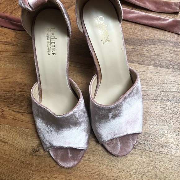 Catherine Catherine Malandrino Velvet Chunky Heels - Picture 4 of 8